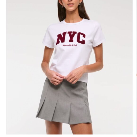 Abercrombie & Fitch Dresses & Skirts - Abercrombie & Fitch Mid Rise Pleated Mini Skort Grey - women's M NWT